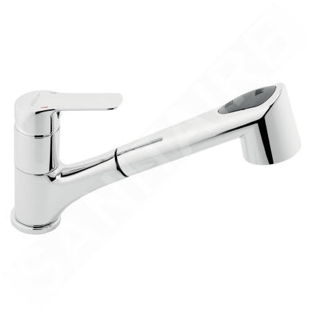 Novaservis Metalia 54 - Mitigeur d'évier avec douchette extractible, chrome 54081,0