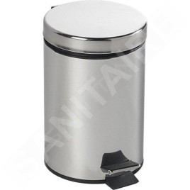 Aqualine Simple Line - Poubelle rond 3l, inox 27103