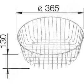 Blanco Accessoires - Panier universel pour évier, diamètre 365 mm, inox 220574