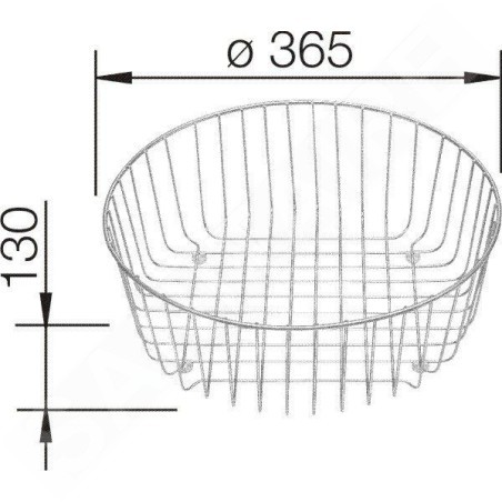 Blanco Accessoires - Panier universel pour évier, diamètre 365 mm, inox 220574