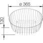 Blanco Accessoires - Panier universel pour évier, diamètre 365 mm, inox 220574