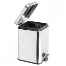 Aqualine Simple Line - Poubelle carré 3 l, inox poli GAQ003