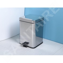 Aqualine Simple Line - Poubelle carré 3 l, inox poli GAQ003