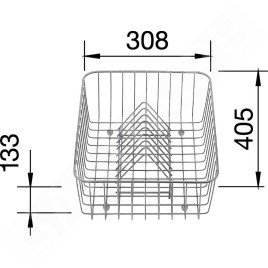 Blanco Accessoires - Panier à vaisselle Classic, 405x308 mm, inox 507829