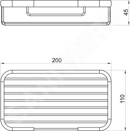 Novaservis Accessoires métalliques - Grille étagère, chrome 6067,0