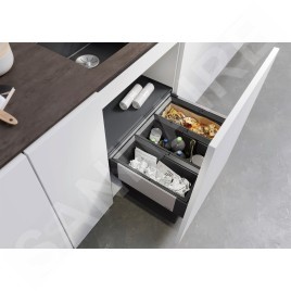 Blanco Select - Poubelle encastrable, diviséee, 45 l 526204