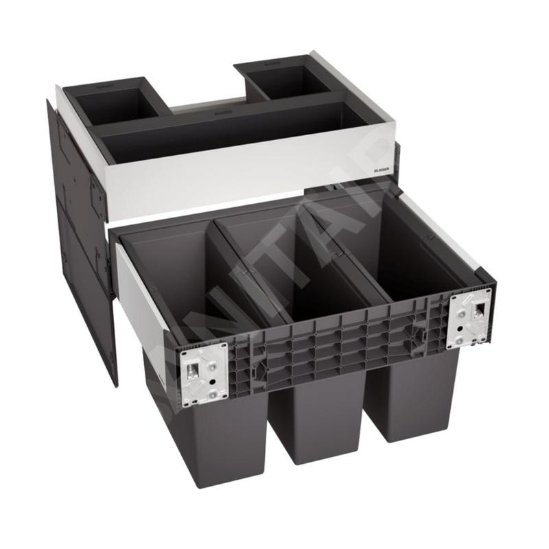 Blanco Select - Poubelle encastrable, diviséee, 45 l 526209