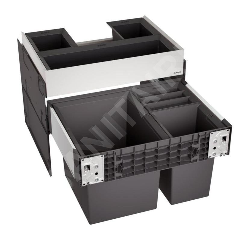 Blanco Select - Poubelle encastrable, diviséee, volume de 46 l 526210