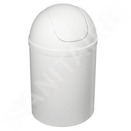 Aqualine Accessoires - Poubelle rabattable 5 l, blanc plastique 20309