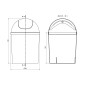 Aqualine Accessoires - Poubelle rabattable 5 l, blanc plastique 20309
