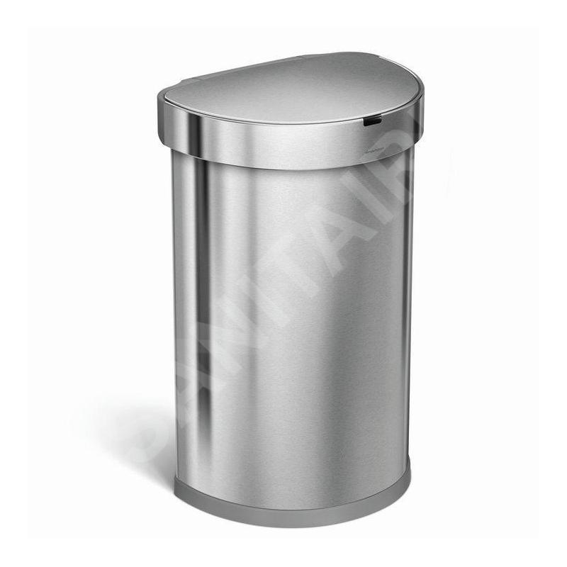 Simplehuman Poubelles - Poubelle sans contact avec commande de mouvement , 45 l, inox brossé ST2009