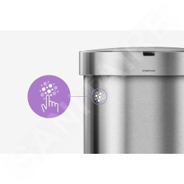 Simplehuman Poubelles - Poubelle sans contact avec commande de mouvement , 45 l, inox brossé ST2009