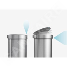 Simplehuman Poubelles - Poubelle sans contact avec commande de mouvement , 45 l, inox brossé ST2009