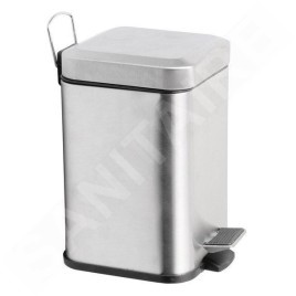 Aqualine Simple Line - Poubelle 6 L, acier inoxydable poli GAQ006