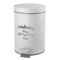 Aqualine Nicea - Poubelle 3 L, blanc 7500