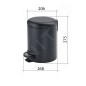 Sapho Accessoires de salle de bains Gedy - Poubelle 5 l, SoftClose, noir mat 330914