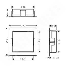 Hansgrohe XtraStoris Rock - Poubelle à encastrer 4 L, noir mat 56089670