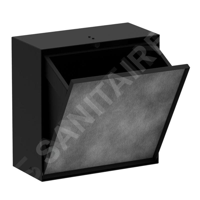 Hansgrohe XtraStoris Rock - Poubelle à encastrer 6 L, noir mat 56090670