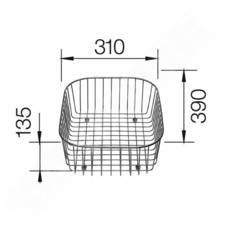 Blanco Accessoires - Panier universel pour évier, 390x310x135, inox 220573