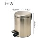 Sapho Accessoires de salle de bains Gedy - Poubelle 3 l, SoftClose, or mat 320987