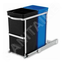Simplehuman Poubelles - Poubelle encastrée, divisée 20/15 L CW1016