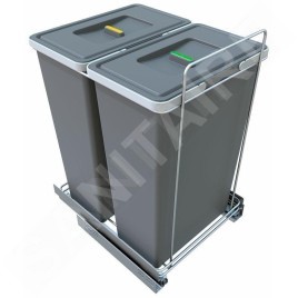 Elletipi Ecofil - Poubelle encastrable, cloisonnée, 70 l PF01 53A2