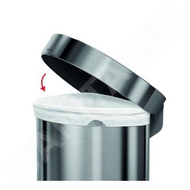 Simplehuman Poubelles - Poubelle 45 l, inox brossé CW2030