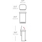 Simplehuman Poubelles - Poubelle avec poche pour sacs, 45 l, blanc CW2027