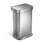 Simplehuman Poubelles - Poubelle 45l avec poche pour sacs, inox brossé CW2024