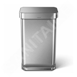 Simplehuman Poubelles - Poubelle 45l avec poche pour sacs, inox brossé CW2024