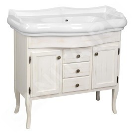 Sapho Retro - Meuble pour lavabo 890x800x480 mm, blanc antique 1621