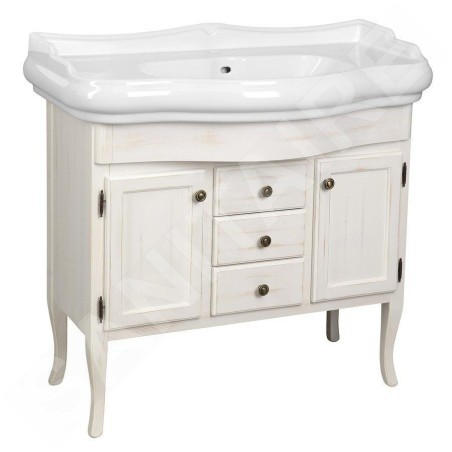 Sapho Retro - Meuble pour lavabo 890x800x480 mm, blanc antique 1621