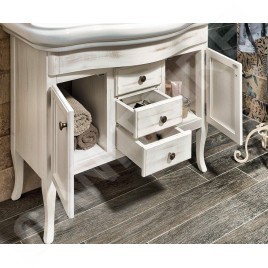 Sapho Retro - Meuble pour lavabo 890x800x480 mm, blanc antique 1621
