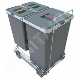 Elletipi Ecofil - Poubelle intégrée, divisée, 40 l PF01 44B1