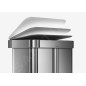 Simplehuman Poubelles - Poubelle de tri sélectif, poche pour sacs, 58 l, inox brossé CW2025