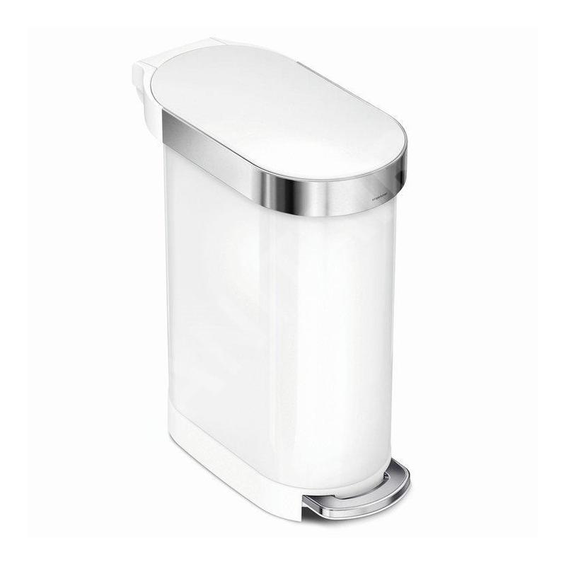 Simplehuman Poubelles - Poubelle 45 l Slim, blanc CW2069