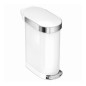 Simplehuman Poubelles - Poubelle 45 l Slim, blanc CW2069