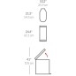 Simplehuman Poubelles - Poubelle 45 l Slim, blanc CW2069