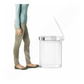 Simplehuman Poubelles - Poubelle 45 l Slim, blanc CW2069