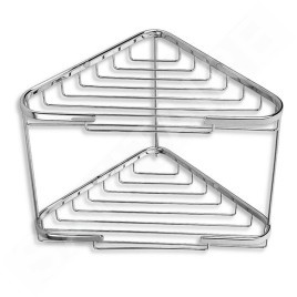 Novaservis Accessoires métalliques - Double étagère d’angle, grande, chrome 6070,0