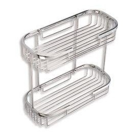 Novaservis Accessoires métalliques - Double étagère en fil de fer, chromée 6075,0