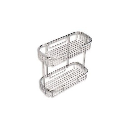 Novaservis Accessoires métalliques - Double étagère en fil de fer, chromée 6075,0