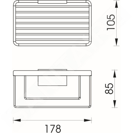 Nimco Kibo - Tablette en fil métallique, chromée Ki 14015-26