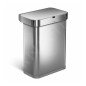 Simplehuman Poubelles - Poubelle sans contact avec commande de voix et de mouvement, 58 l, inox brossé ST2031
