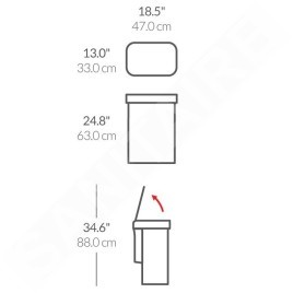 Simplehuman Poubelles - Poubelle sans contact avec commande de voix et de mouvement, 58 l, inox brossé ST2031