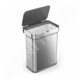 Simplehuman Poubelles - Poubelle sans contact avec commande de voix et de mouvement, 58 l, inox brossé ST2031