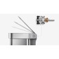 Simplehuman Poubelles - Poubelle sans contact avec commande de voix et de mouvement, 58 l, inox brossé ST2031