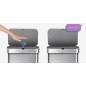 Simplehuman Poubelles - Poubelle sans contact avec commande de voix et de mouvement, 58 l, inox brossé ST2031