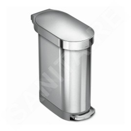 Simplehuman Poubelles - Poubelle 45 l Slim, inox brossé CW2044