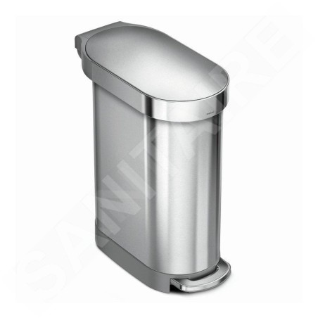 Simplehuman Poubelles - Poubelle 45 l Slim, inox brossé CW2044